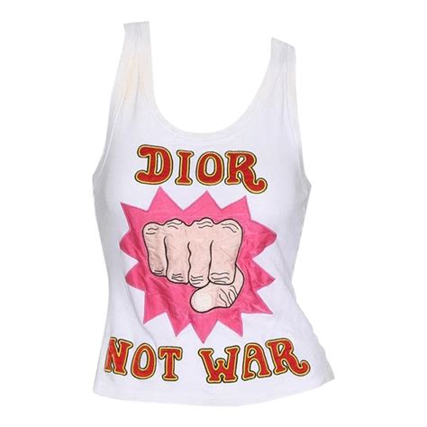 dior not war shirt from self made|CHRISTIAN DIOR Galliano 2005 Vintage Not War Propaganda .